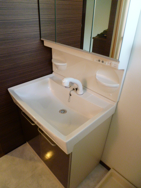 Washroom. Independent wash basin with shampoo dresser