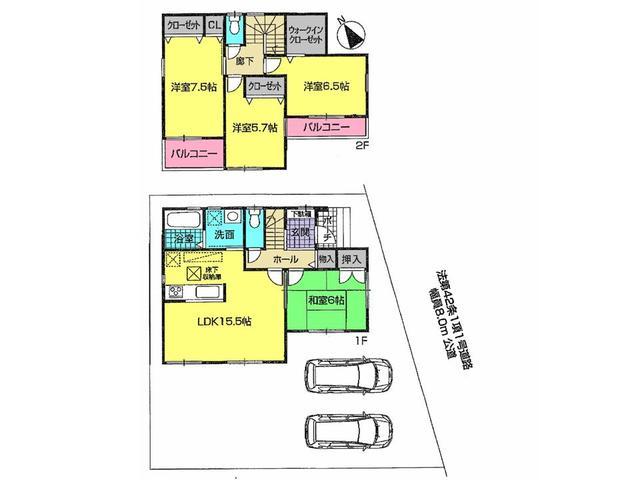 Floor plan. 29,800,000 yen, 4LDK, Land area 136.55 sq m , Building area 97.61 sq m floor plan