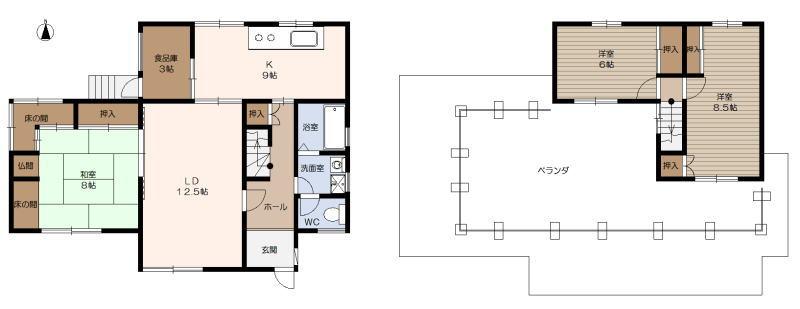 Floor plan. 46 million yen, 3LDK + S (storeroom), Land area 439.53 sq m , Building area 117.39 sq m