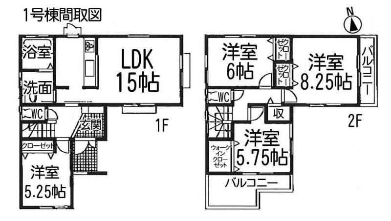 Floor plan. 34,800,000 yen, 4LDK, Land area 125.69 sq m , Building area 96.07 sq m