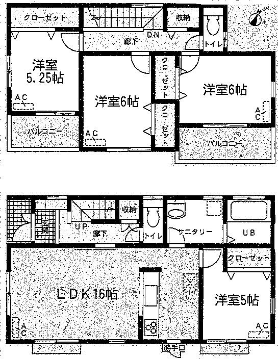 Floor plan. (Building 2), Price 28.8 million yen, 4LDK, Land area 137.61 sq m , Building area 97.31 sq m