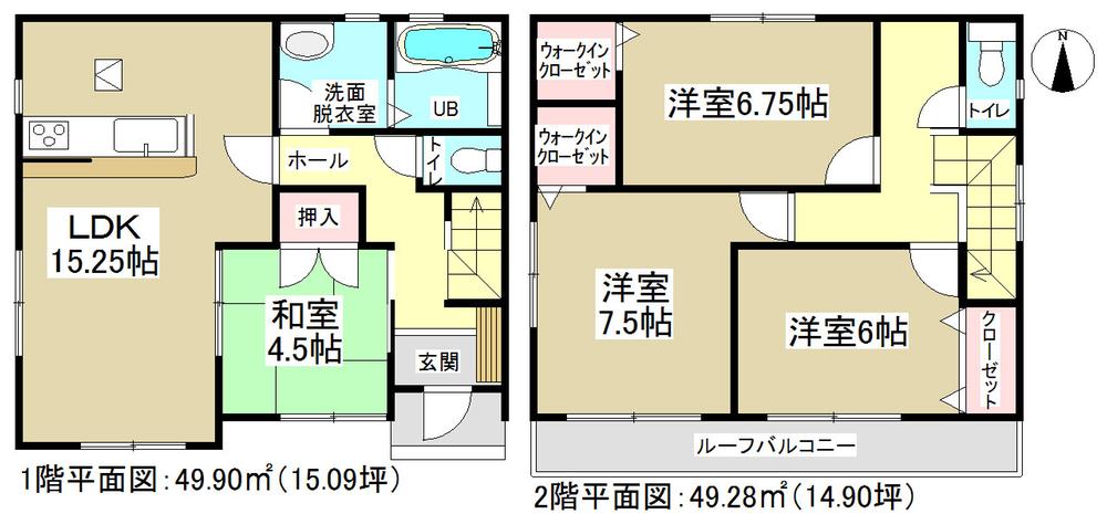 Floor plan. (4 Building), Price 32,200,000 yen, 4LDK, Land area 151.27 sq m , Building area 99.18 sq m