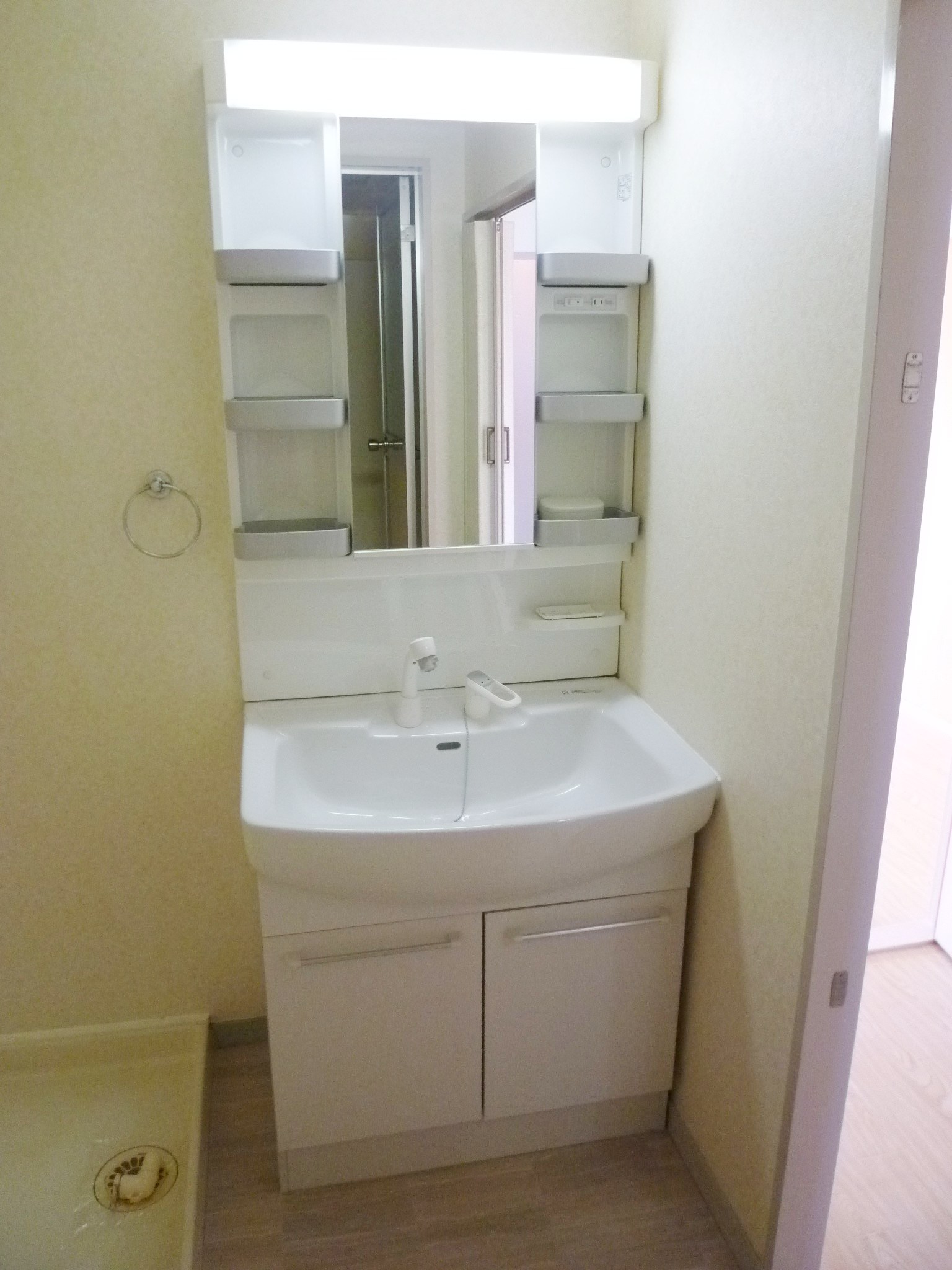 Washroom. Independent wash basin with shampoo dresser