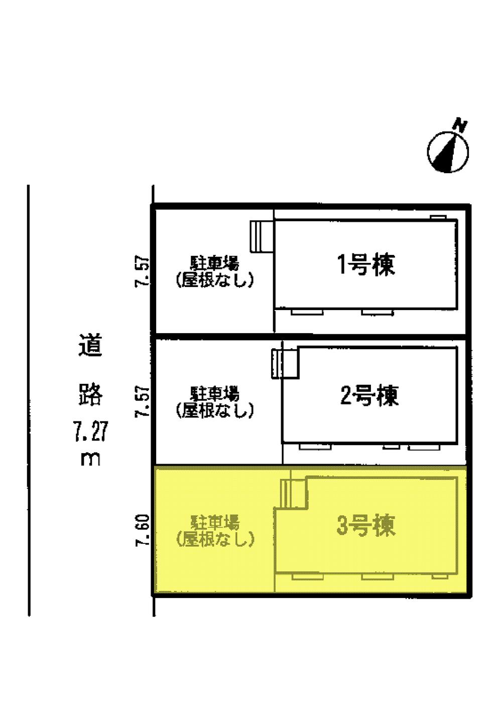 The entire compartment Figure. Yellow part is the Building 3. 