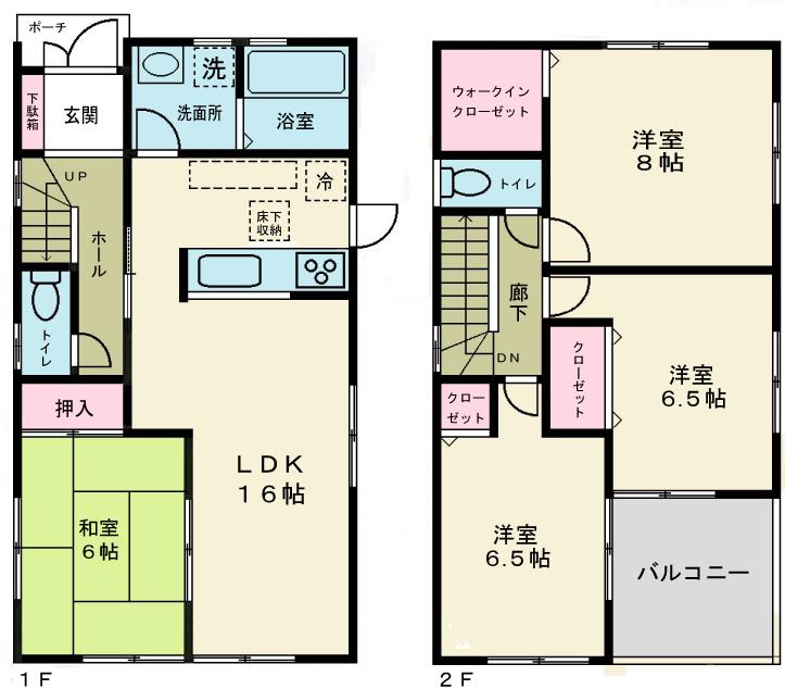 Floor plan. 32,800,000 yen, 4LDK, Land area 163.13 sq m , Building area 98.82 sq m