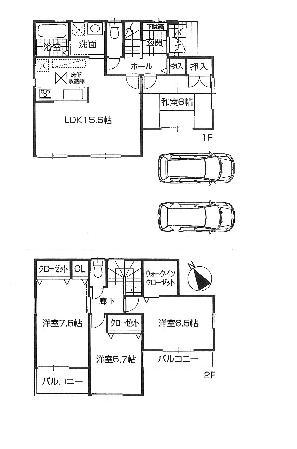 Floor plan. 29,800,000 yen, 4LDK, Land area 136.55 sq m , Building area 97.61 sq m