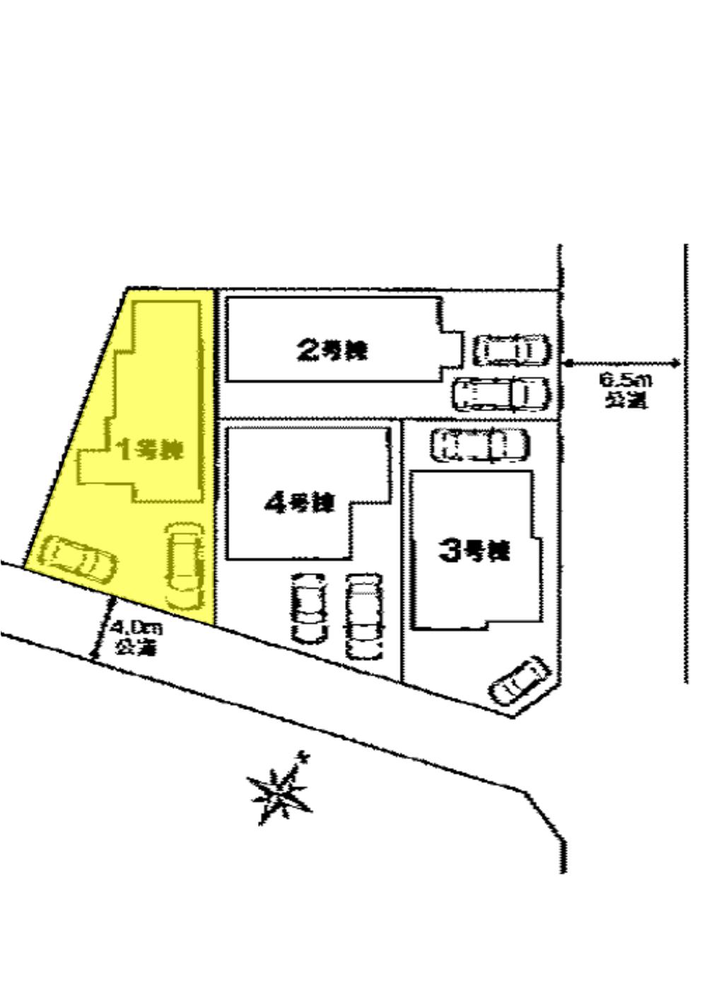 The entire compartment Figure. Part of yellow will be 1 Building. 