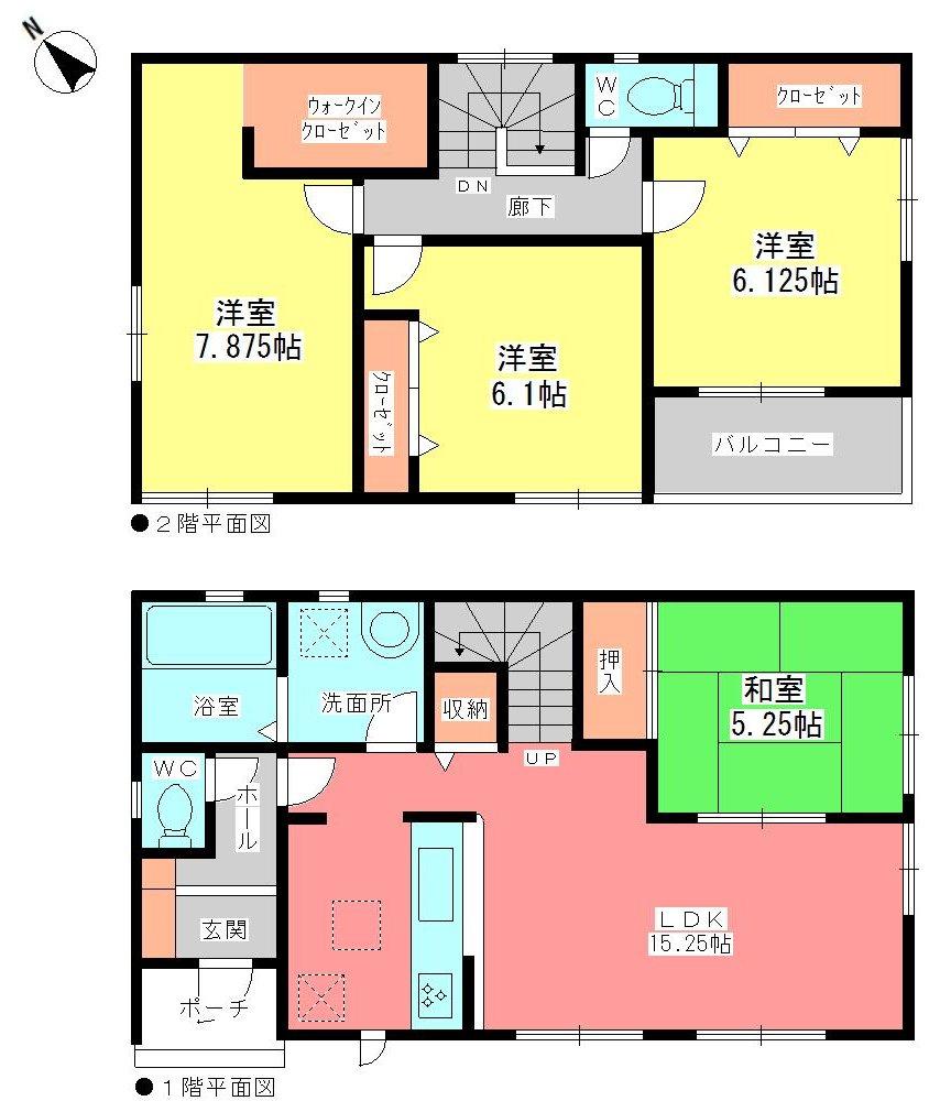Floor plan. (3 Building), Price 23,900,000 yen, 4LDK, Land area 118.69 sq m , Building area 98.35 sq m