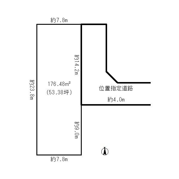 Compartment figure. Land price 16 million yen, Land area 176.48 sq m