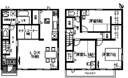 Floor plan. 30,800,000 yen, 3LDK, Land area 108.1 sq m , Building area 98.55 sq m floor plan