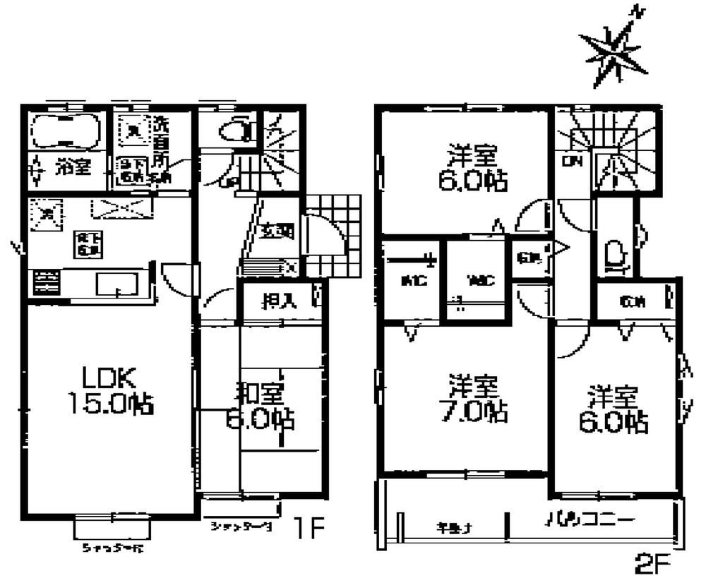 Floor plan. (3 Building), Price 32,900,000 yen, 4LDK, Land area 123.88 sq m , Building area 100.19 sq m