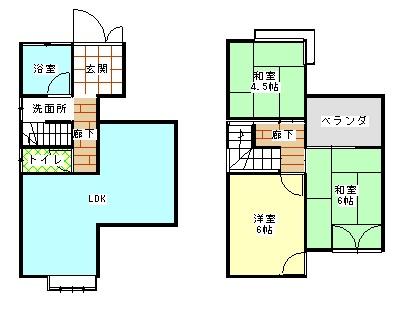 Floor plan. 11.8 million yen, 3LDK, Land area 55 sq m , Building area 64.73 sq m