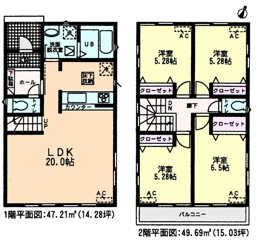 Floor plan. (3 Building), Price 22.5 million yen, 4LDK, Land area 131.73 sq m , Building area 96.9 sq m