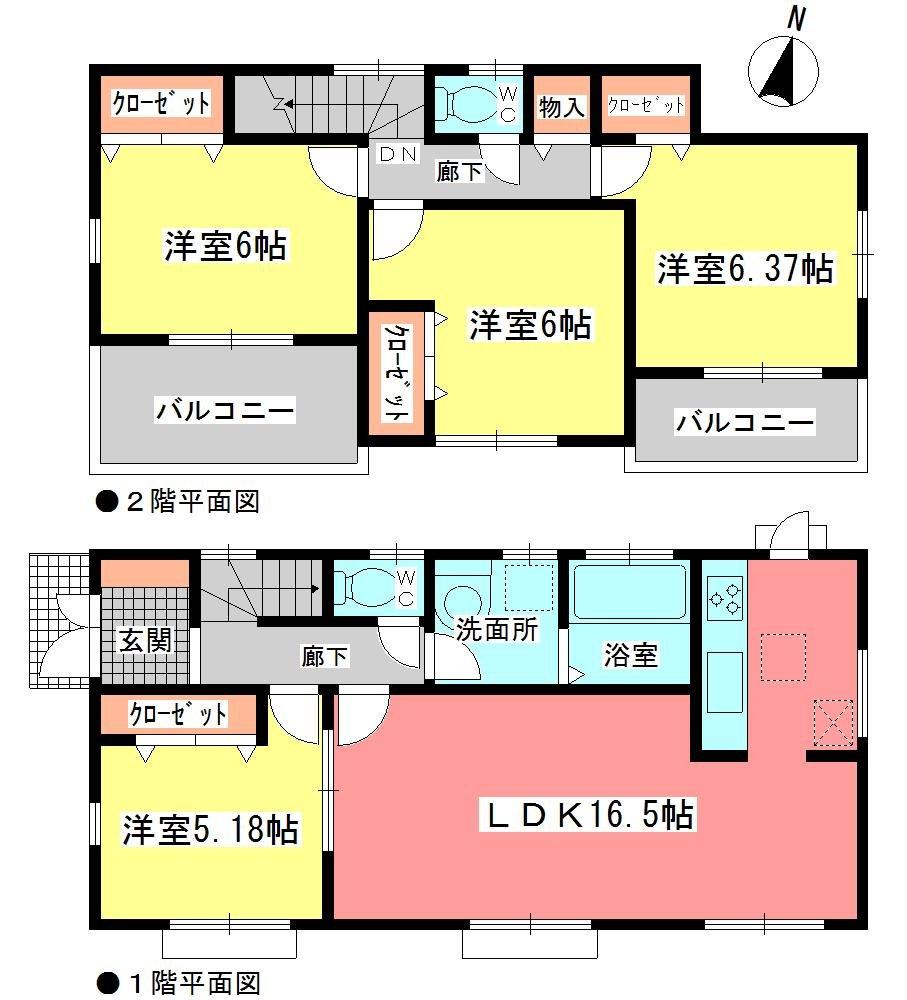 Floor plan. (1 Building), Price 28.8 million yen, 4LDK, Land area 137.61 sq m , Building area 94.83 sq m