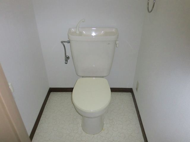 Toilet. Spacious toilet! With electrical outlet! 