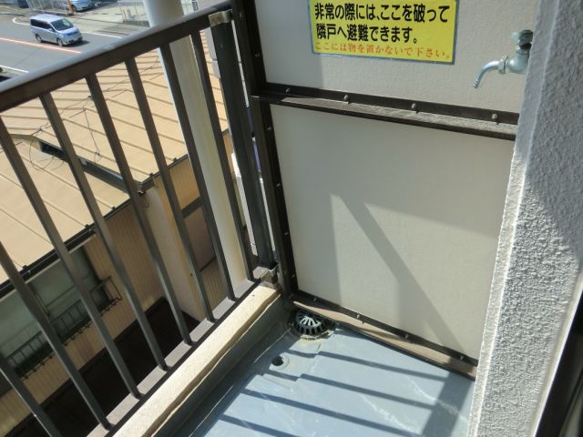 Balcony. Outdoor washing machine Storage