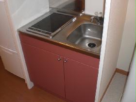 Kitchen. Convenient to cook two-burner stove