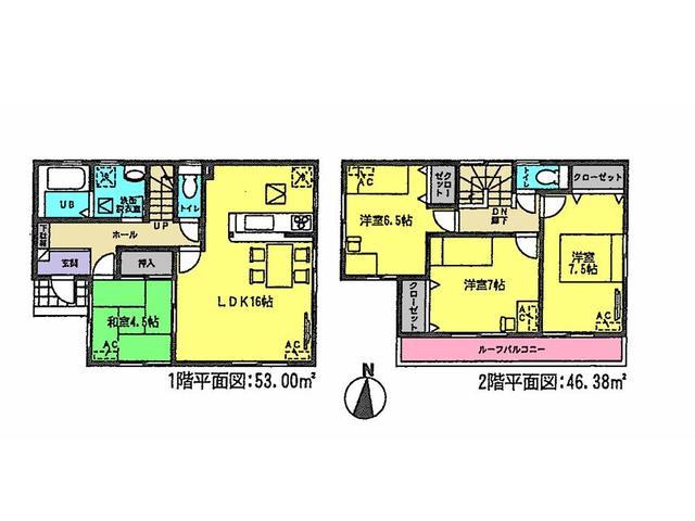 Floor plan. 28.8 million yen, 4LDK, Land area 160.29 sq m , Building area 99.38 sq m floor plan