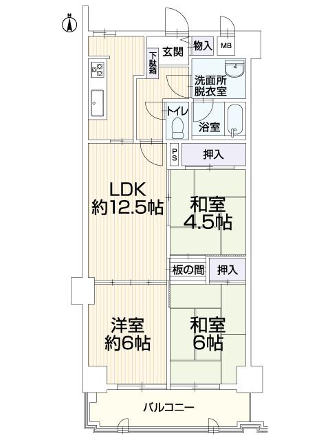 Floor plan. 3LDK, Price 8.8 million yen, Footprint 67.2 sq m , Balcony area 8.31 sq m