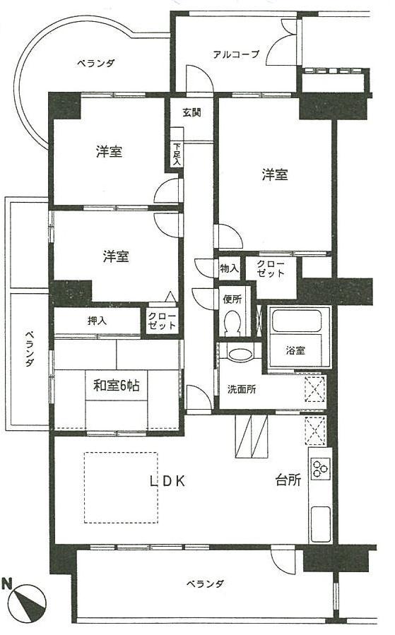 Floor plan. 4LDK, Price 15.8 million yen, Occupied area 97.79 sq m