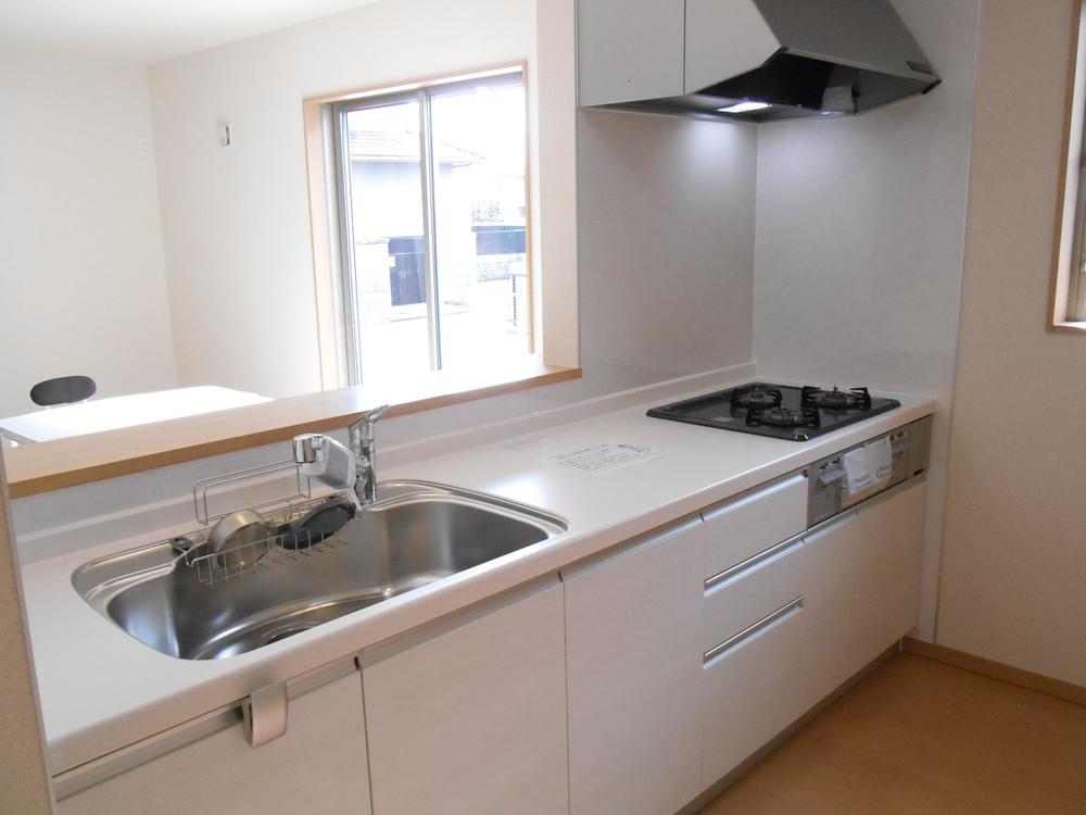 Kitchen. Open kitchen in white color