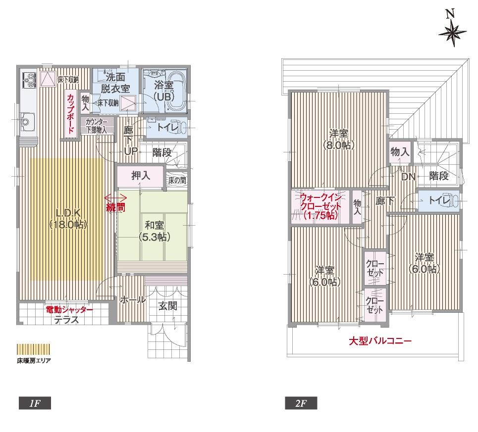 Floor plan. Local guide map