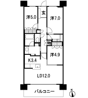 Floor: 3LDK, occupied area: 76.86 sq m, Price: TBD