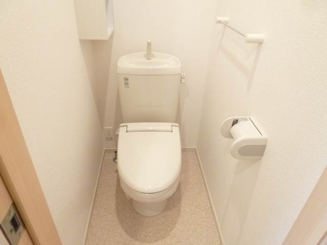 Toilet. Heating toilet seat (The photograph is an image)
