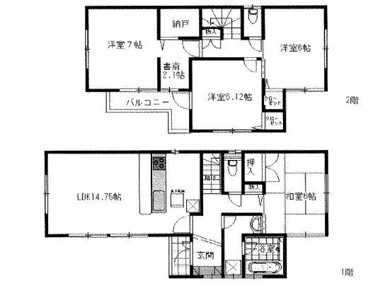 Floor plan. 23,900,000 yen, 4LDK, Land area 118.71 sq m , Building area 95.58 sq m floor plan