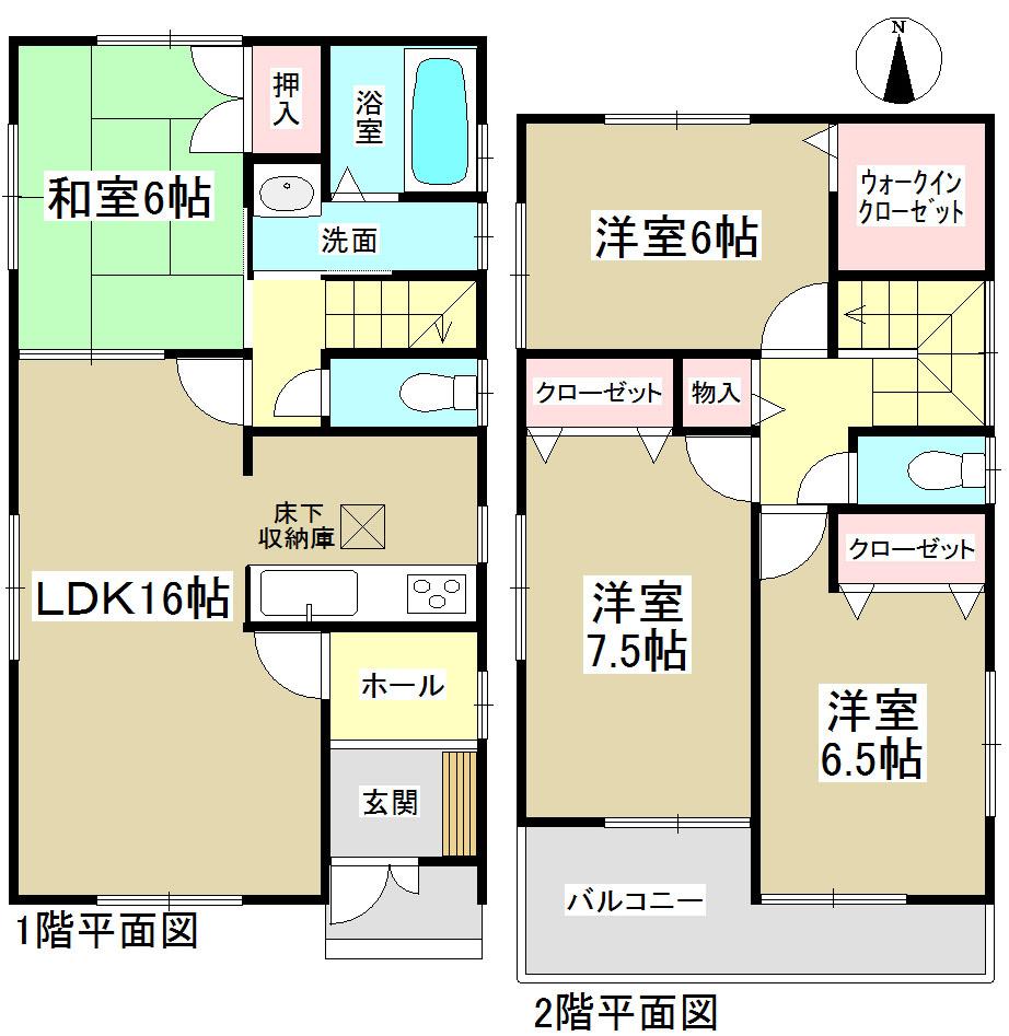 Floor plan. 28,300,000 yen, 4LDK, Land area 117.55 sq m , Building area 98.82 sq m   ◆ All room 6 quires more ◆ 