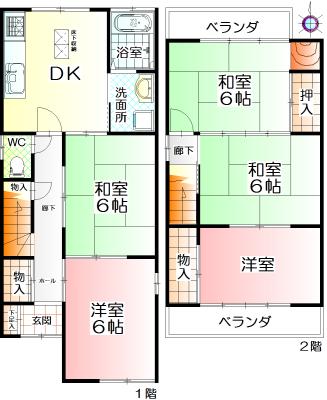 Floor plan. 7.8 million yen, 5DK, Land area 62.5 sq m , Building area 81.96 sq m