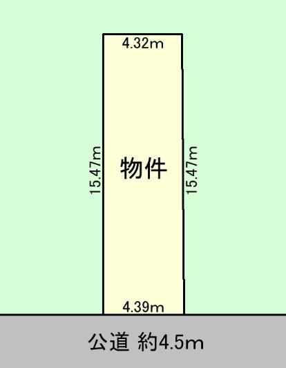 Compartment figure. Land price 5.8 million yen, Land area 67.43 sq m