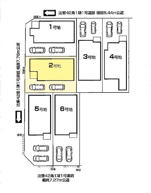 Compartment figure.  ◆ Parking two Allowed ◆ 