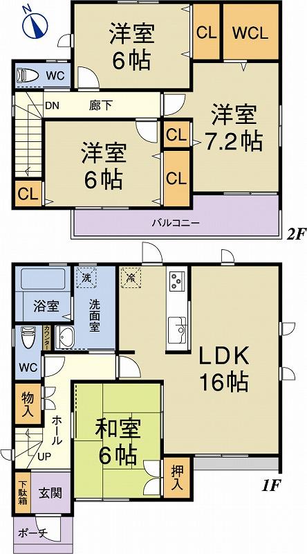 Floor plan. 23.8 million yen, 4LDK, Land area 116.66 sq m , Building area 102.47 sq m