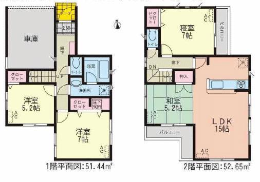Floor plan. 24,900,000 yen, 4LDK, Land area 124.3 sq m , Building area 104.09 sq m floor plan