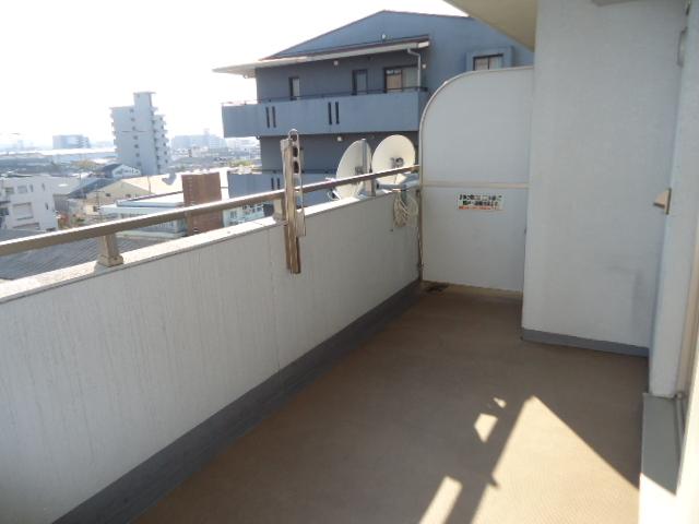 Balcony. Deep depth, Sunny