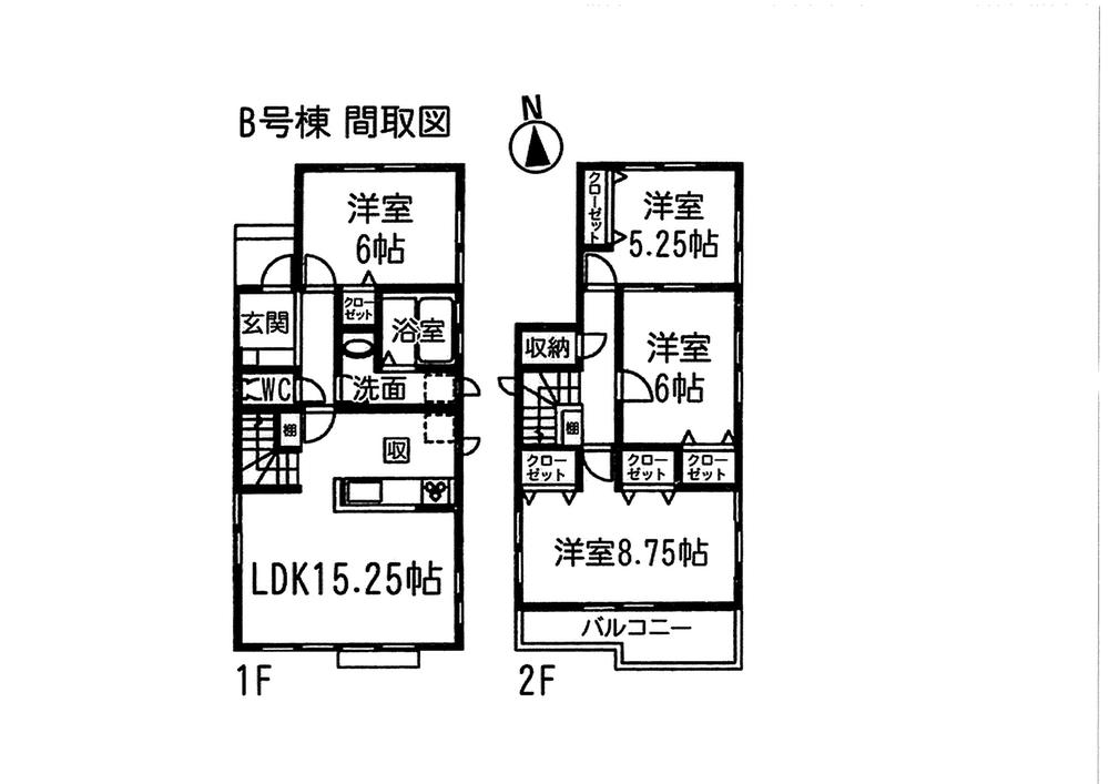 Floor plan. Price 24,800,000 yen, 4LDK, Land area 119.22 sq m , Building area 96.07 sq m