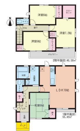 Floor plan. 25,800,000 yen, 4LDK, Land area 116.66 sq m , Building area 102.47 sq m floor plan