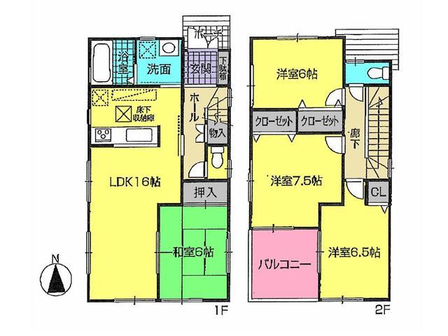 Floor plan. 26,300,000 yen, 4LDK, Land area 117.31 sq m , Building area 97.2 sq m floor plan