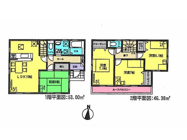 Floor plan. 28.8 million yen, 4LDK, Land area 159.8 sq m , Building area 99.38 sq m floor plan