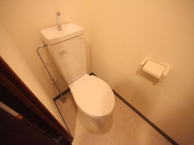 Toilet. Possible installation of warm water washing toilet seat