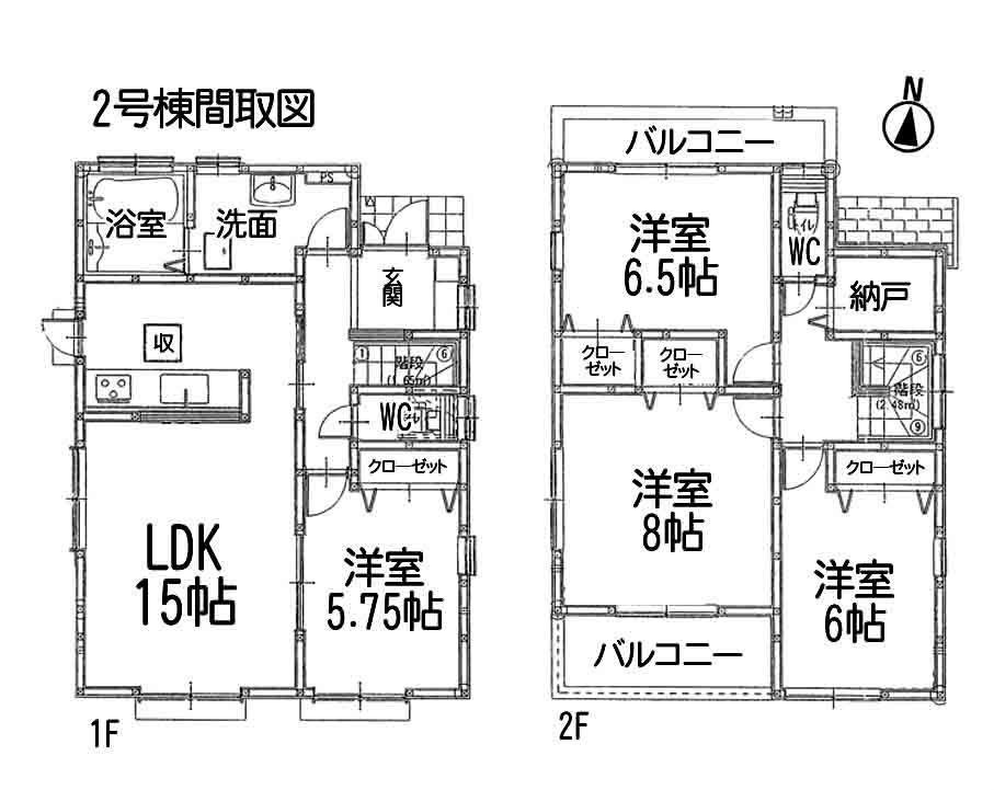 Floor plan. 27,800,000 yen, 4LDK + S (storeroom), Land area 119.15 sq m , Building area 100.21 sq m storage space enhancement