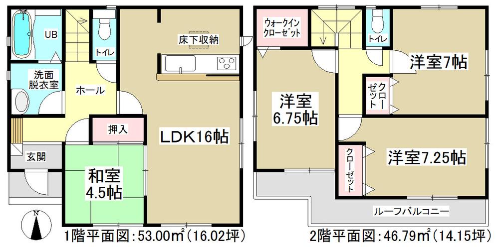 Floor plan. 22,900,000 yen, 4LDK, Land area 151.07 sq m , Building area 99.79 sq m   ◆ Facing south ◆ 
