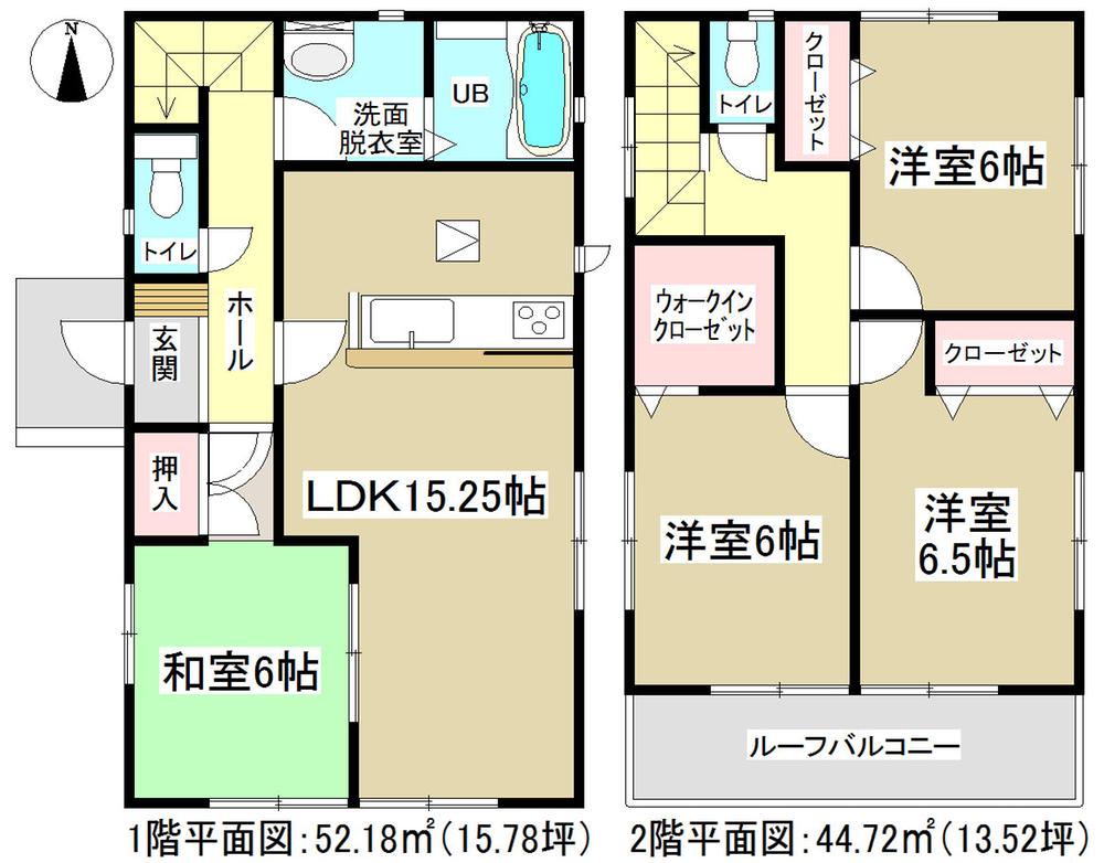 Floor plan. (6 Building), Price 22,900,000 yen, 4LDK, Land area 149.83 sq m , Building area 96.9 sq m