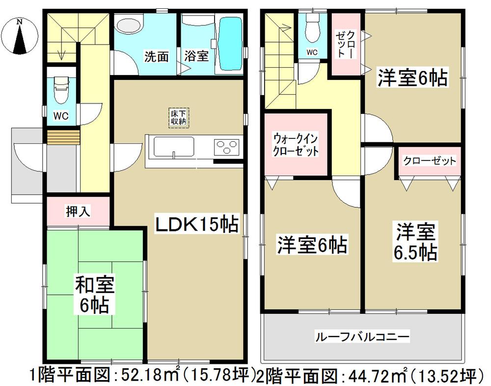Floor plan. 25,800,000 yen, 4LDK, Land area 120.01 sq m , Building area 96.9 sq m ◆ All room 6 quires more ◆