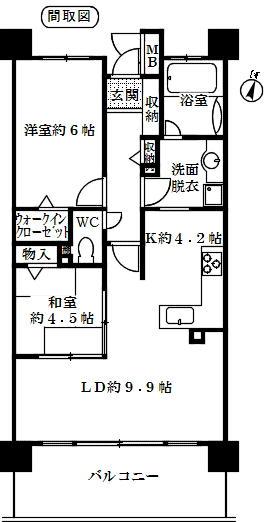 Floor plan. 2LDK, Price 13.6 million yen, Occupied area 56.93 sq m , Balcony area 11.2 sq m