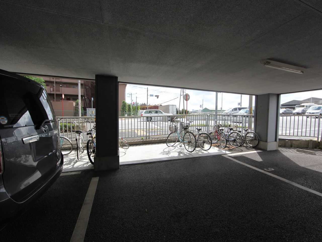 Parking lot. Parking Lot Bicycle equipped Free, please check