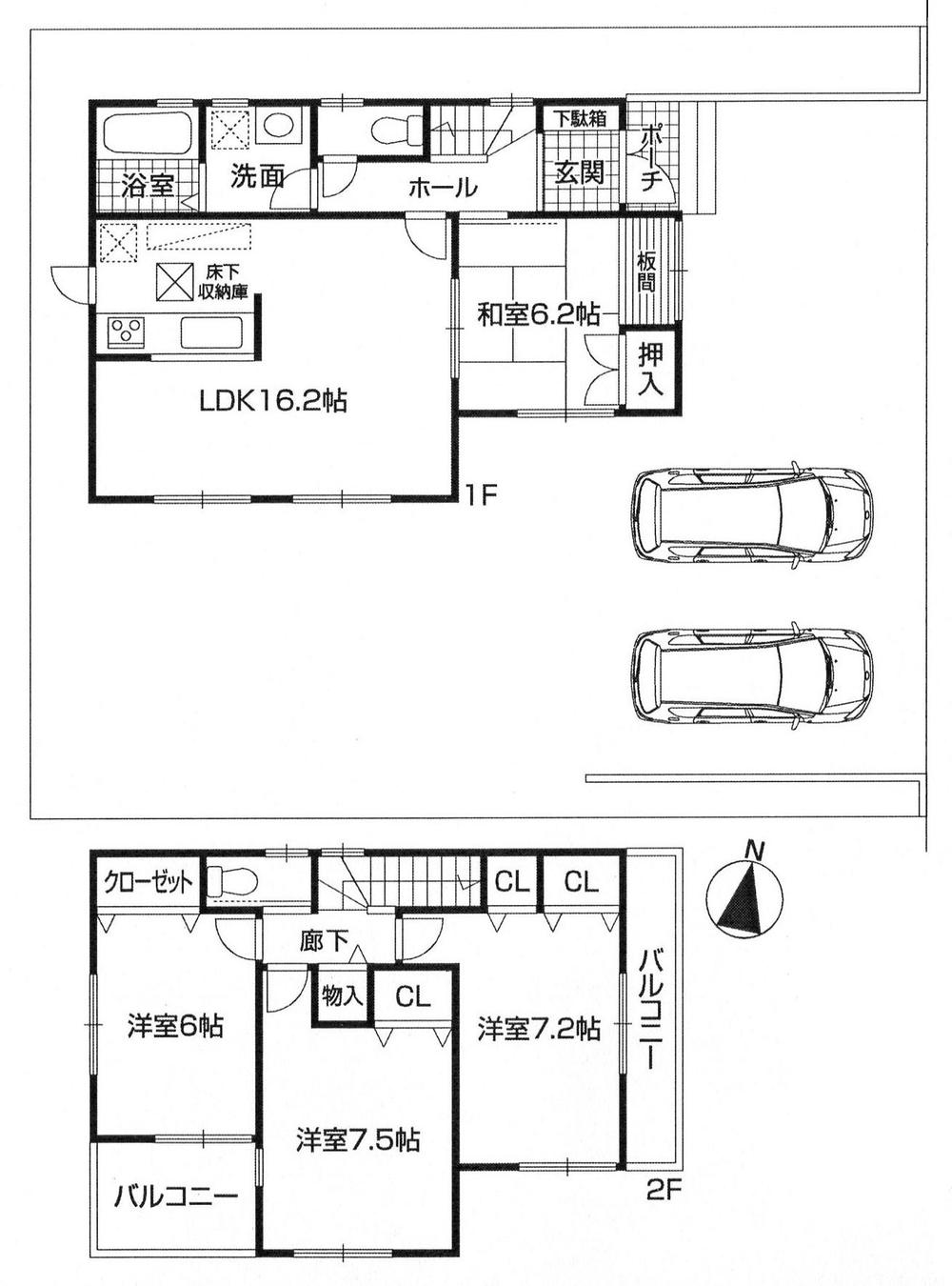 Floor plan. Price 28.5 million yen, 4LDK, Land area 180.43 sq m , Building area 98.42 sq m
