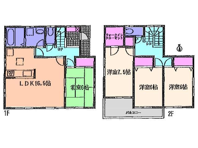 Floor plan. 19,800,000 yen, 4LDK, Land area 119.08 sq m , Building area 105.59 sq m