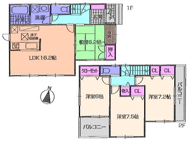Floor plan. 29,900,000 yen, 4LDK, Land area 180.43 sq m , Building area 98.42 sq m